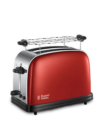 Russell Hobbs Eu Colours Plus Flame Red Slice Toaster