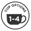 Опция на 1-4 чашки Опция на 1-4 чашки